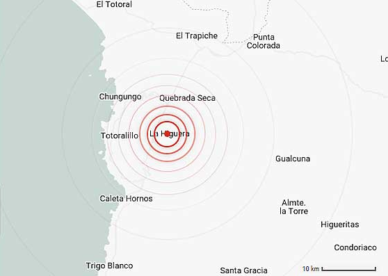 Fuerte sismo magnitud 5,7 en Coquimbo