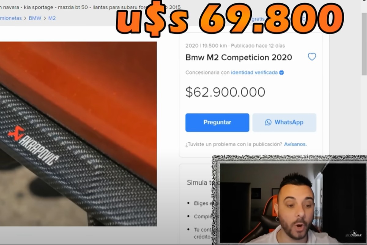 Comparativa de precios de autos usados en Argentina y Chile deja sorprendido a youtuber argentino