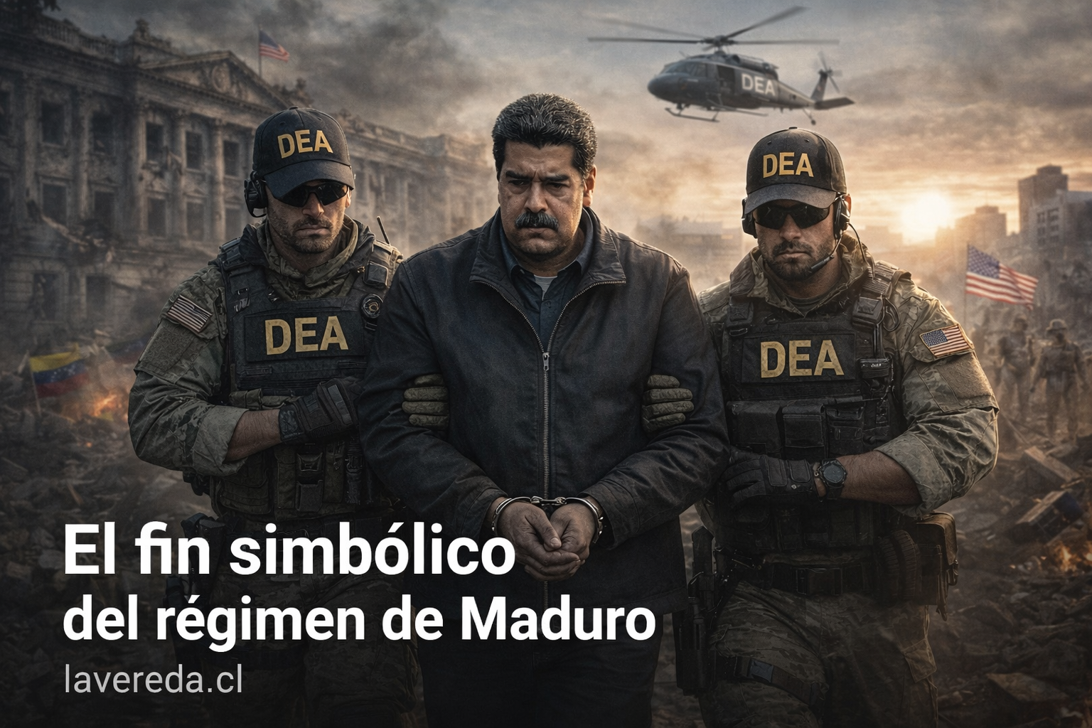 La imagen que sacude a Venezuela y al mundo: la caída simbólica del régimen de Nicolás Maduro