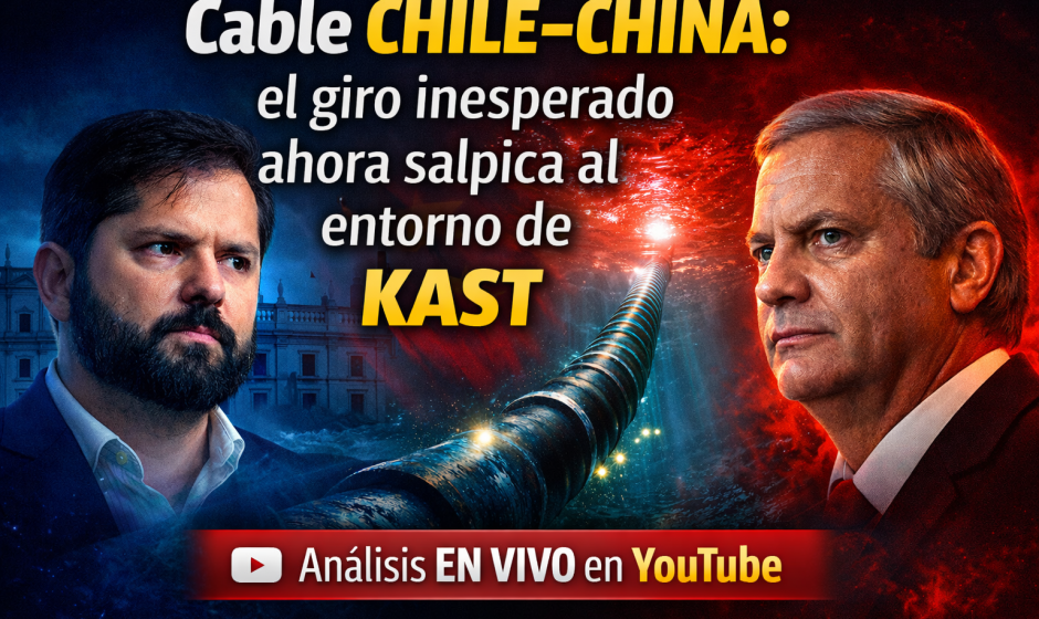 Imagen sobre el cable submarino Chile-China y el giro político que involucra a Boric y al entorno de Kast