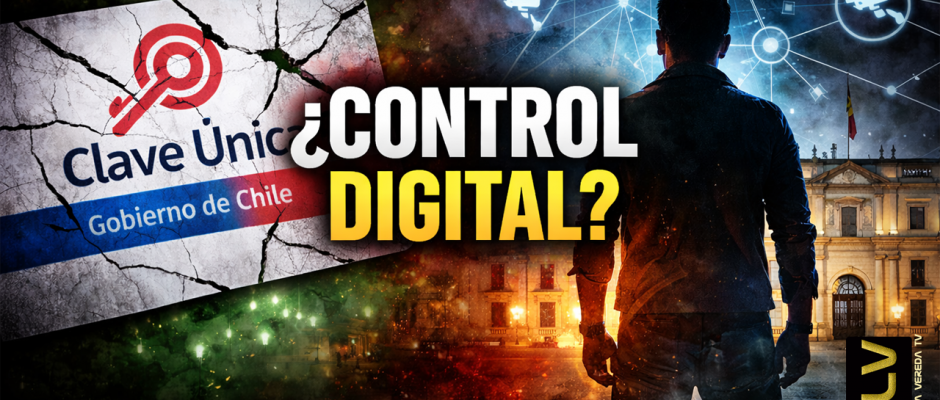 Tarjeta de Clave Única de Chile agrietada simbolizando riesgos de la identidad digital y control tecnológico del Estado
