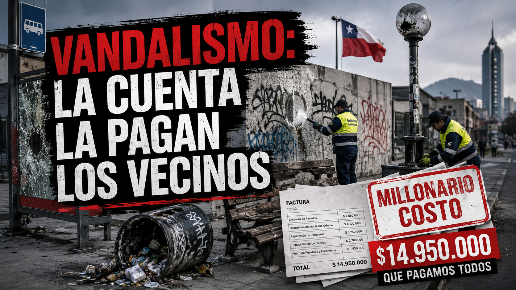 La cuenta del vandalismo la pagan los vecinos